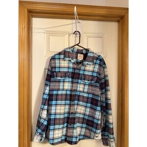 American Eagle Heritage Flannel Shirt Men’s XL Blue Plaid Button Up